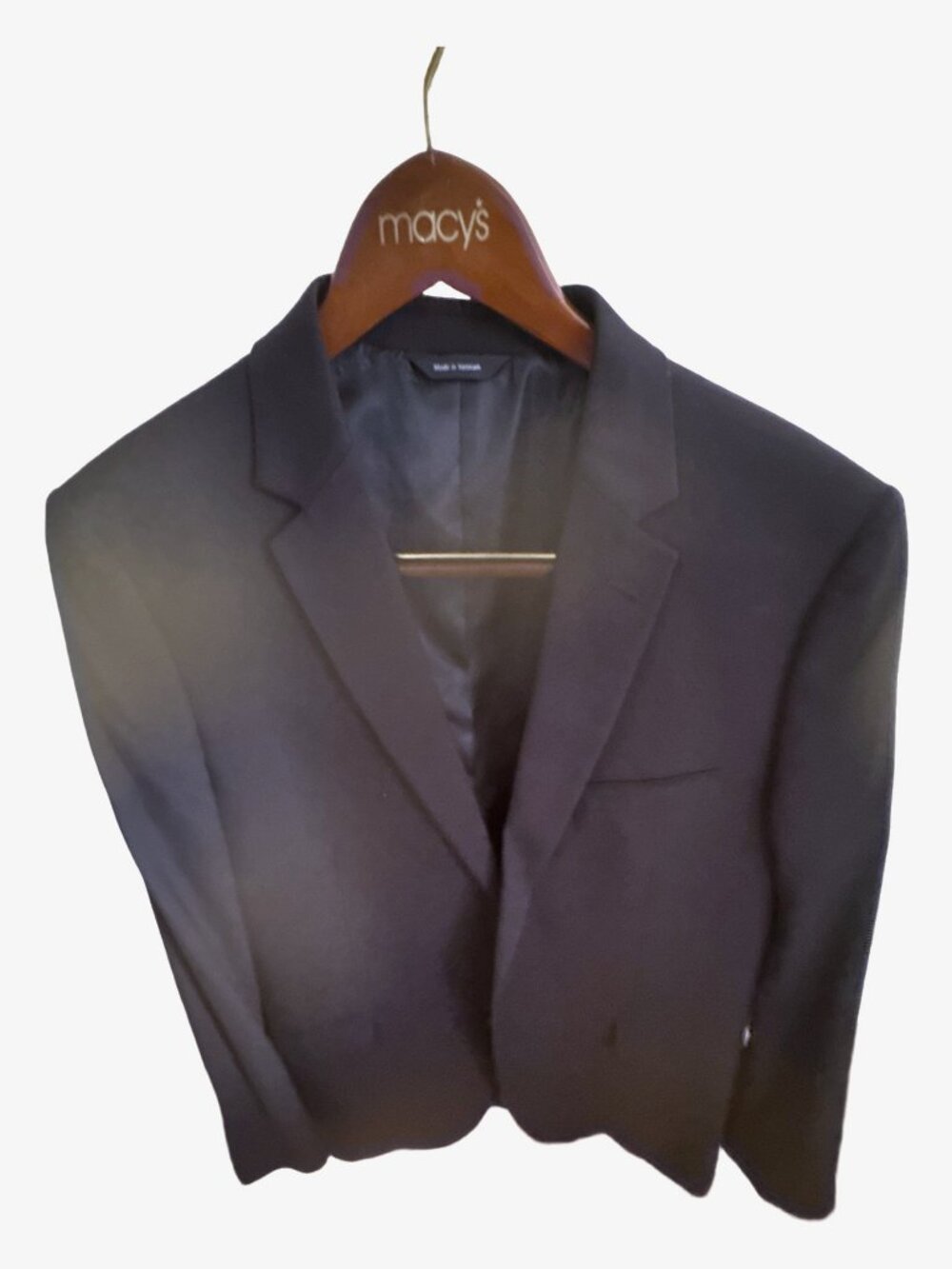 Apt. 9 Mens Slim Fit Blazer Suit Jacket 44R Dark Navy Black Stretch